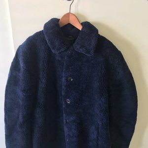 NWT Mens Shearling Teddy Jacket Sz L